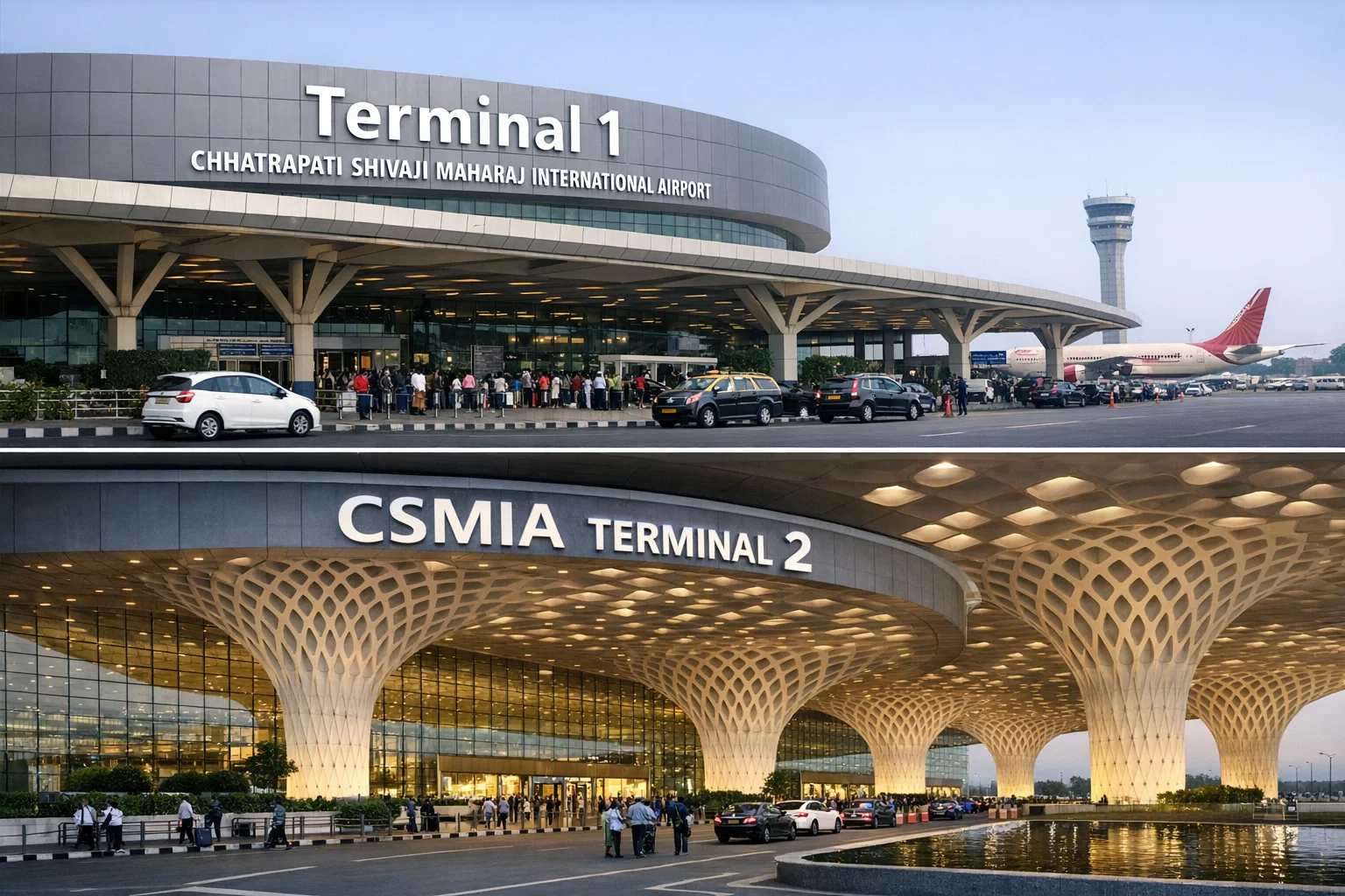 Mumbai Airport terminal (CSMIA) T1 T2
